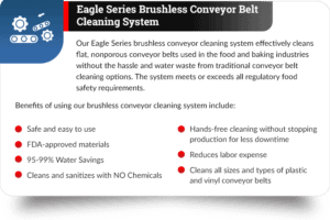Eagle Series Brushless Conveyor Belt Cleaning System
